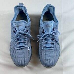 Cuccoo Women's Running Slip In NEW Sz. 10 Light Blue Rhinestone